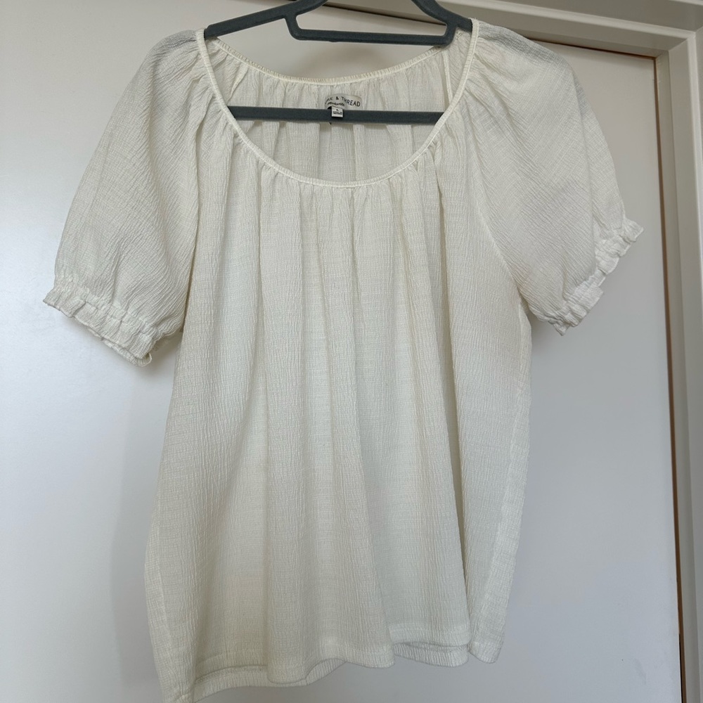 Madewell Peasant Blouse in white